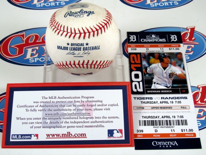 ダルビッシュ2012年4月19日大リーグキャリア奪三振#24実使用「K」ストライクアウトボール タイガース戦 MLB 大リーグ 2勝目