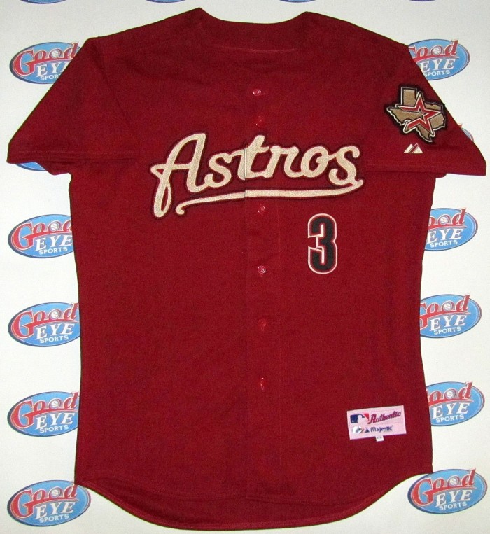 松井稼頭央2009年アストロズ【HOUSTON ASTROS】実使用レアホーム赤版ジャージ