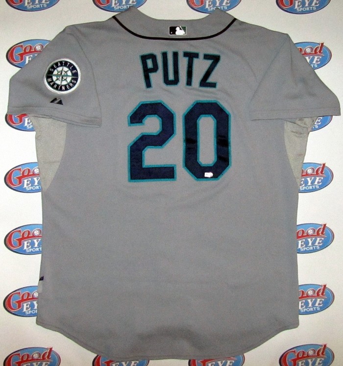 J.J. プッツ【PUTZ】2008年実使用シアトル・マリナーズロードジャージ