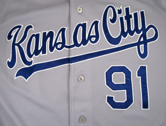 野茂英雄2008年大リーグ最終年カンザスシティ・ロイヤルズ【Kansas City Royals】実使用ロードジャージ